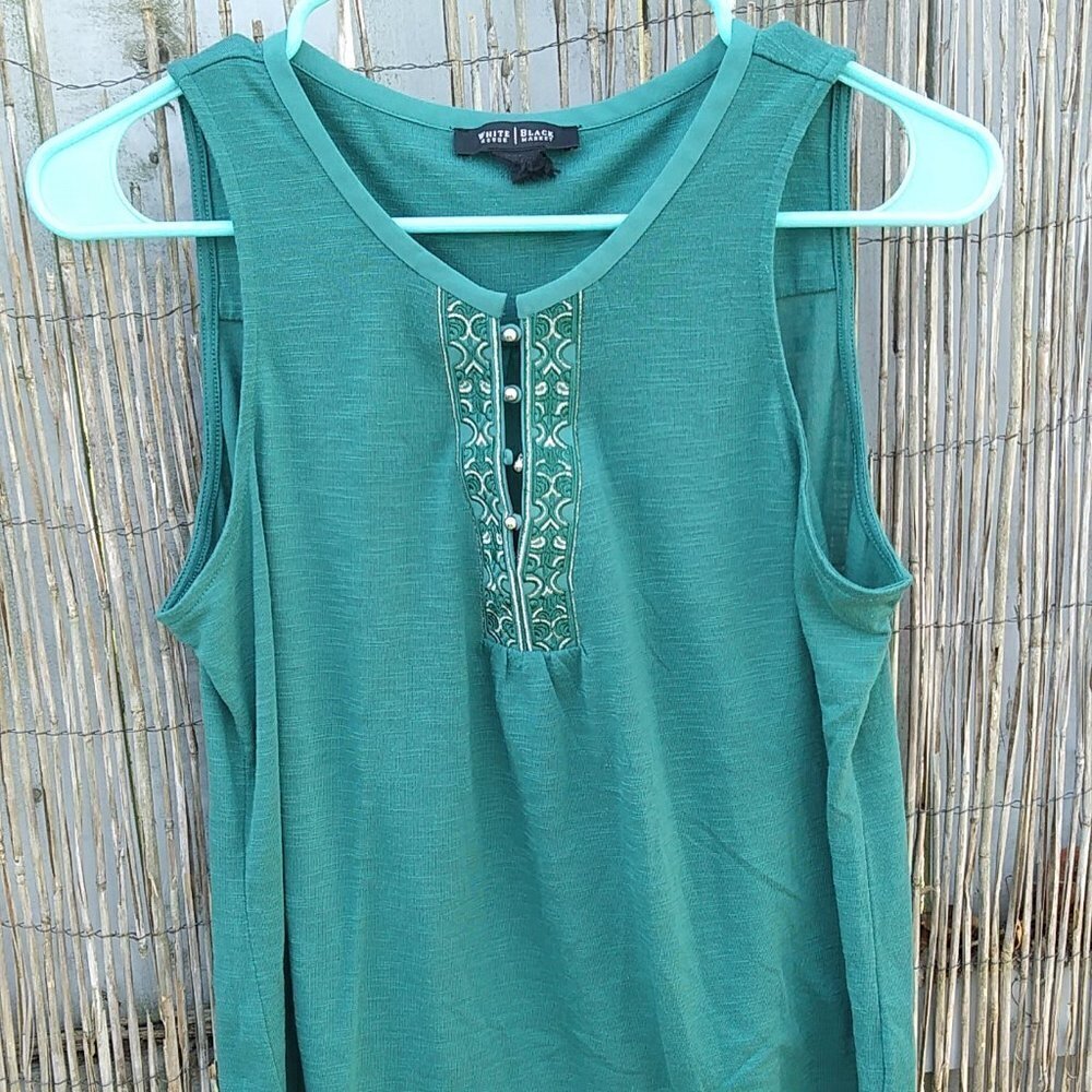 WHBM White House Black Market Embroidered Tank Top - No Size - See Measurements